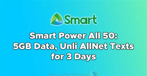smart powerall|Smart Power All 50 with 5GB Data and Unli Allnet .